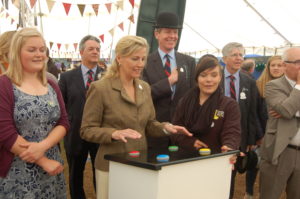The Countess of Wessex tries her hand at our interactive game, Keep Clive Alive.